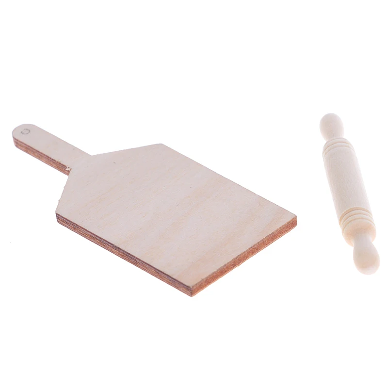1:12 Dollhouse Miniatures Kitchen Cutting Board Rolling Pin Set Accessories Toys | Игрушки и хобби