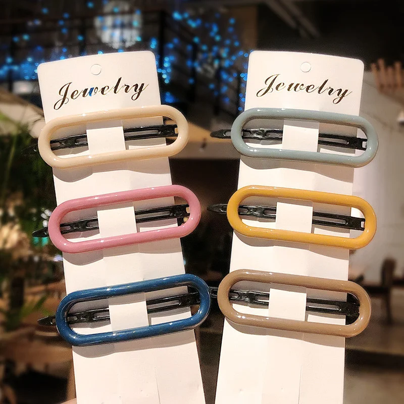 Новые милые геометрические простые заколки Morandi для женщин и девушек ободок