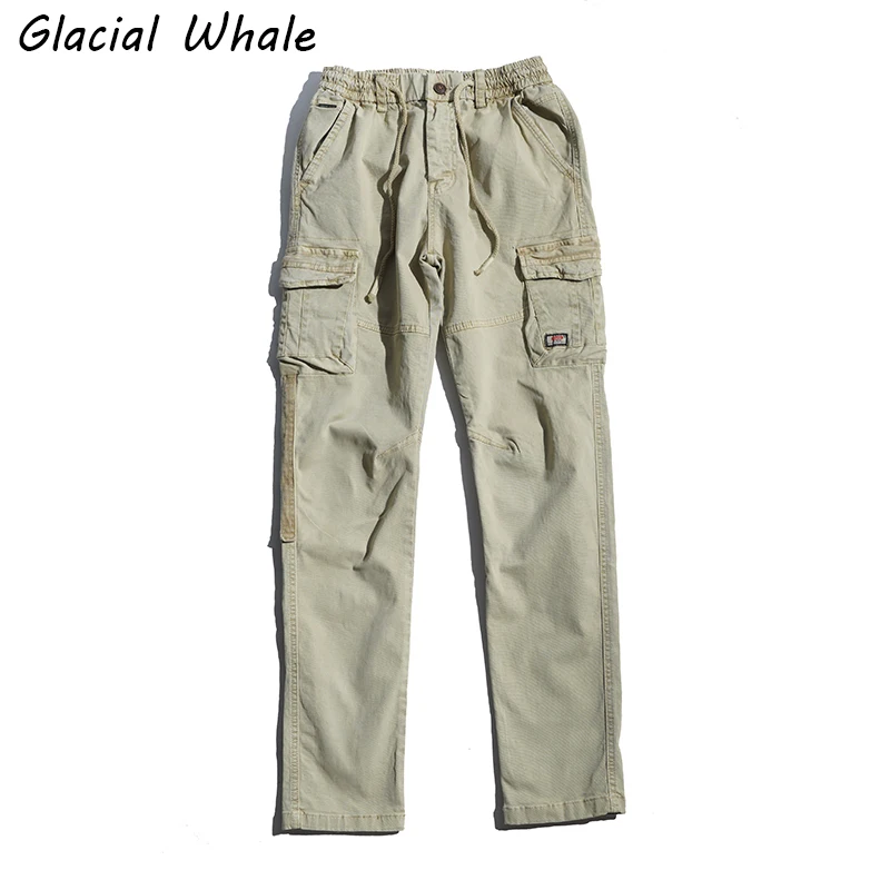 

GlacialWhale Mens Cargo Pants Men 2021 New Joggers Male Hip Hop Japanese Streetwear Vintage Trousers Jogging Khaki Pants For Men