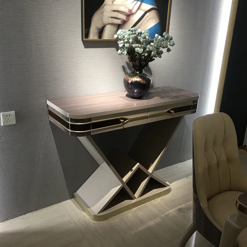 Массив дерева фиолетовый шкаф гостиная лобби светильник Роскошные Строительные