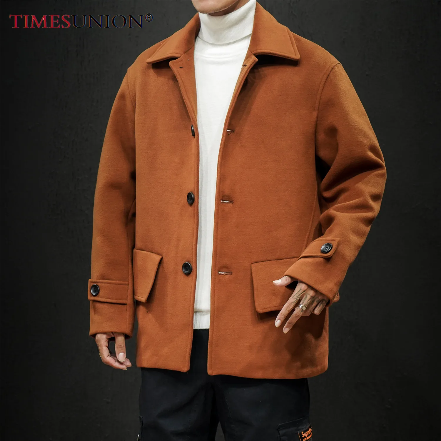 Зимняя шерстяная куртка для мужчин 2020 высококачественное шерстяное пальто