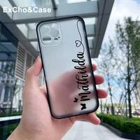 custom name phone case for iphone 11 12 mini pro max x xs xr se 7 8 plus 6 6s cases cat footprints crown logo image phone cover