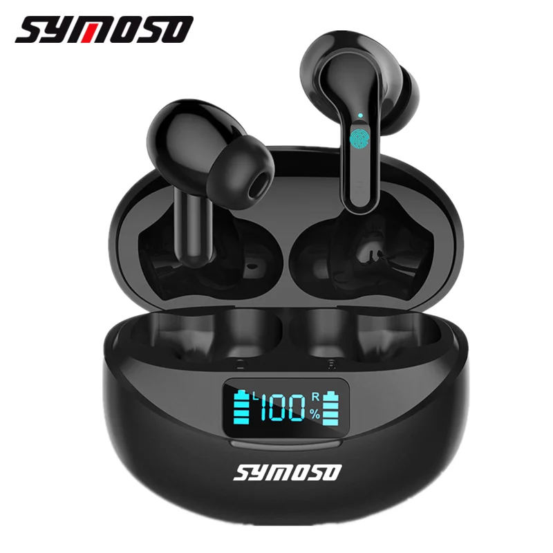 Symoso наушники вкладыши TWS Bluetooth 5 0 9D HD стерео звук PK I12 InPods 12 Беспроводные