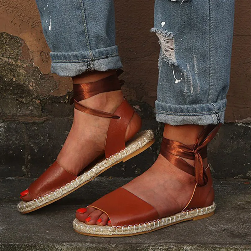 Женские босоножки Новинка сандалии-гладиаторы женская летняя обувь на шнуровке