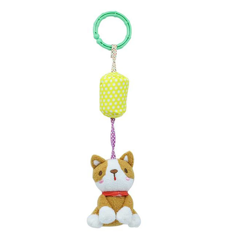 

Newborn Baby Plush Stroller Hanging Toy Cute Cartoon Animal Doll Bed Hanging Bell Infant Crib Rattle Mobiles Children Gift Cloth