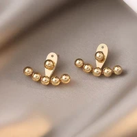 korean fashion golden ball arc stud earrings for women earrings 2021trendy goth accessories party vintage jewelry christmas gift