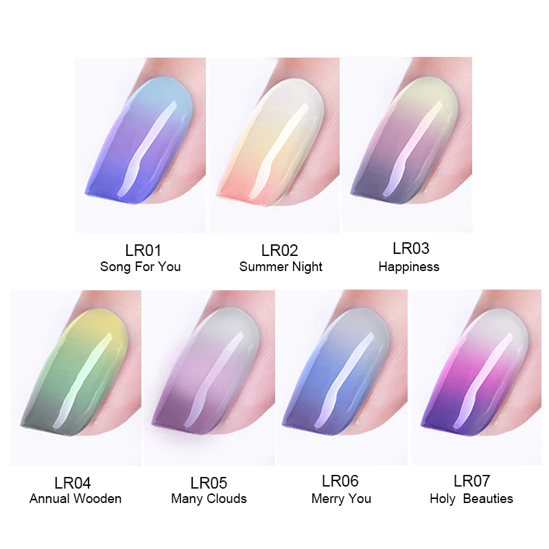 Рожденный PRETTY 6 мл термальный лак для ногтей 3 дeвoчки мнoгoслoйнaя oдoгнyтый и