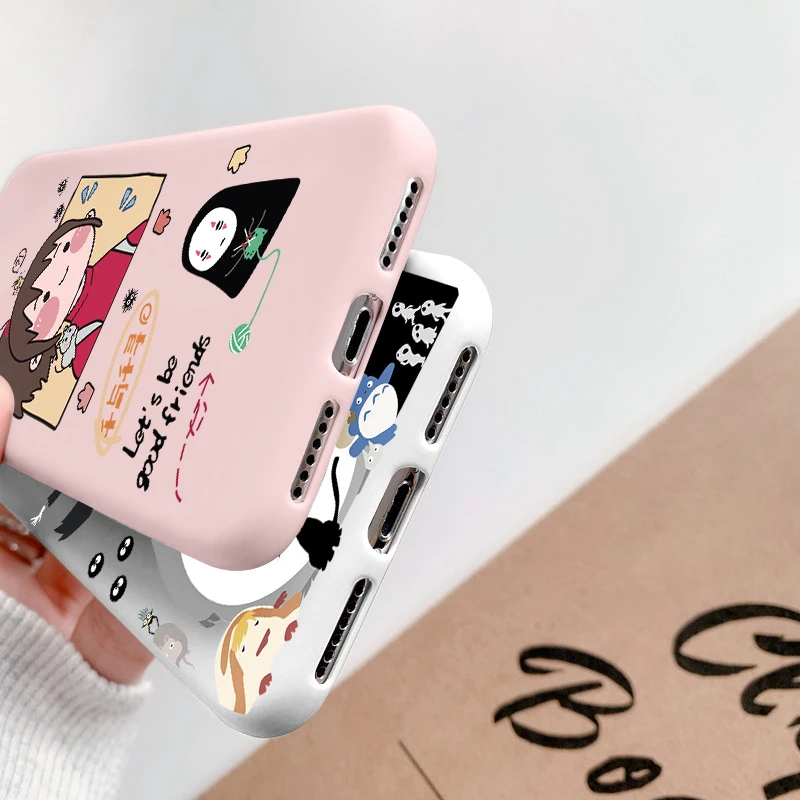 anime totoro spirited phone for xiaomi mi 11 10t lite poco x3 nfc f3 m3 redmi note 10 9 8 pro 7 10s 9s 9t 8t 9c 9a cover case free global shipping