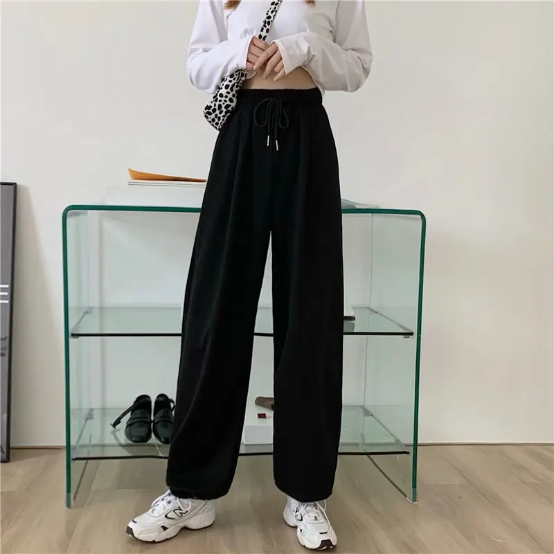 

Women's Pants Y2k Harajuku Gray Sweatpants 2021 Autumn New Baggy Pants Korean Sports Pants Balck Jogger Trousers Streetwear