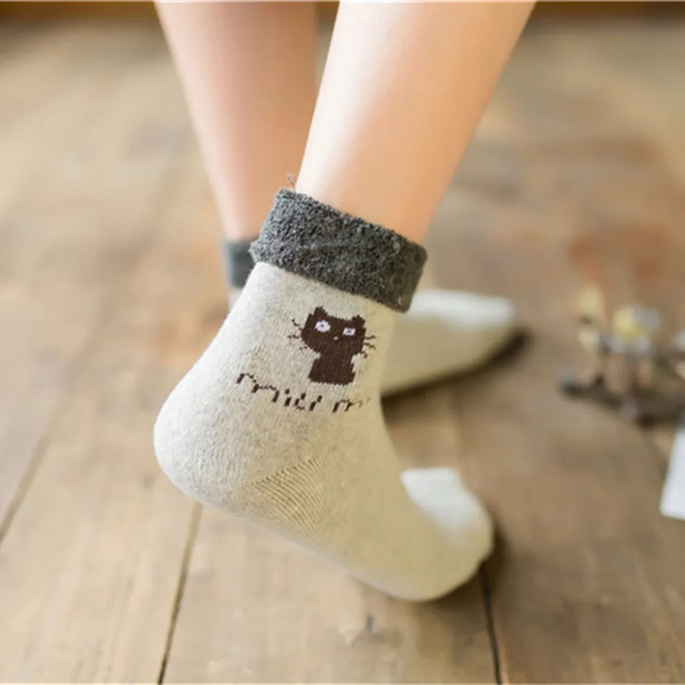 1 пара новых супер милых носков женские мягкие дышащие хлопковые носки с рисунком