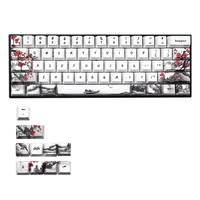 wangjiang plum blossom keycap dye sublimation oem profile mechanical keyboard keycap for gh60 xd64 dz60 gk61 gk64 71 keys