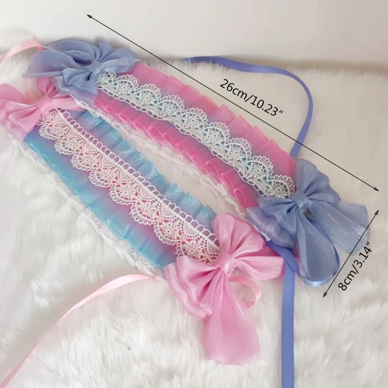 Кружевные головные уборы для девочек с оборками многослойные кружева длинной