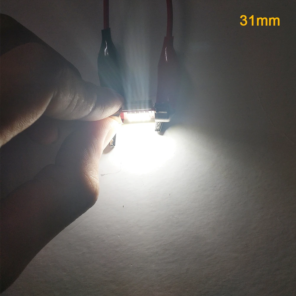 2 шт. автостайлинг 31 36 39 41 мм безотказный светодиод 12 В 4014 SMD гирлянда Внутреннее