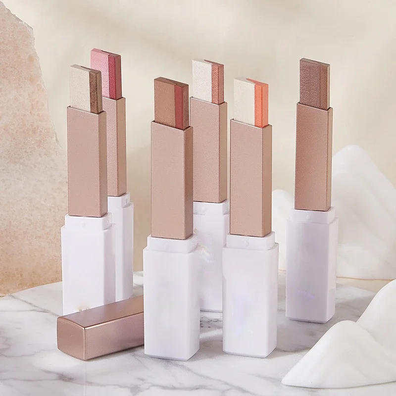 

Cream Pen Eye Makeup Tool Waterproof Long Lasting Korean Cosmetic Eyeshadow Stick Stereo Shimmer Double Color Eye Shadow Fashion