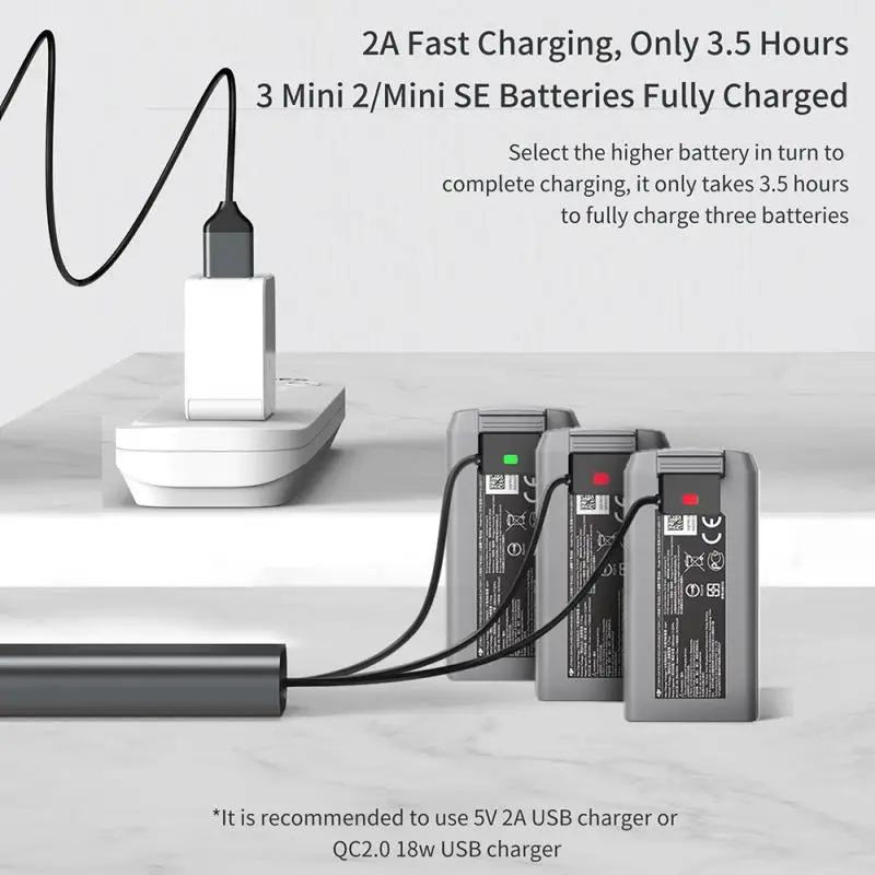 

3 In 1 Drone Battery Charging Cable Fast Charger Cord Wire For DJI Mavic Mini 2/Mini SE Quick Charge Flash Charging Data Cable