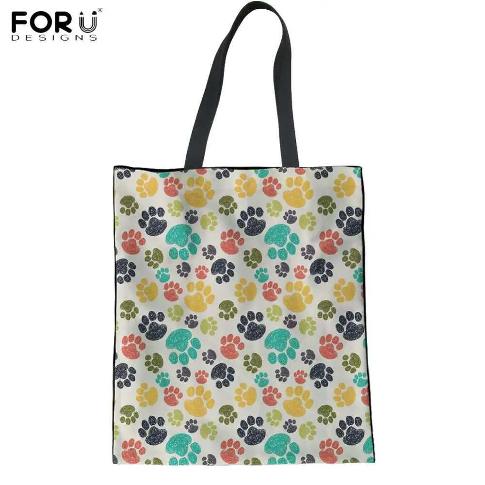 FORUDESIGNS Экологичная Холщовая Сумка для покупок, Повседневная многоразовая сумка через плечо, женская льняная Сумка-тоут с принтом медсестры - Цвет: ZBH377Z22