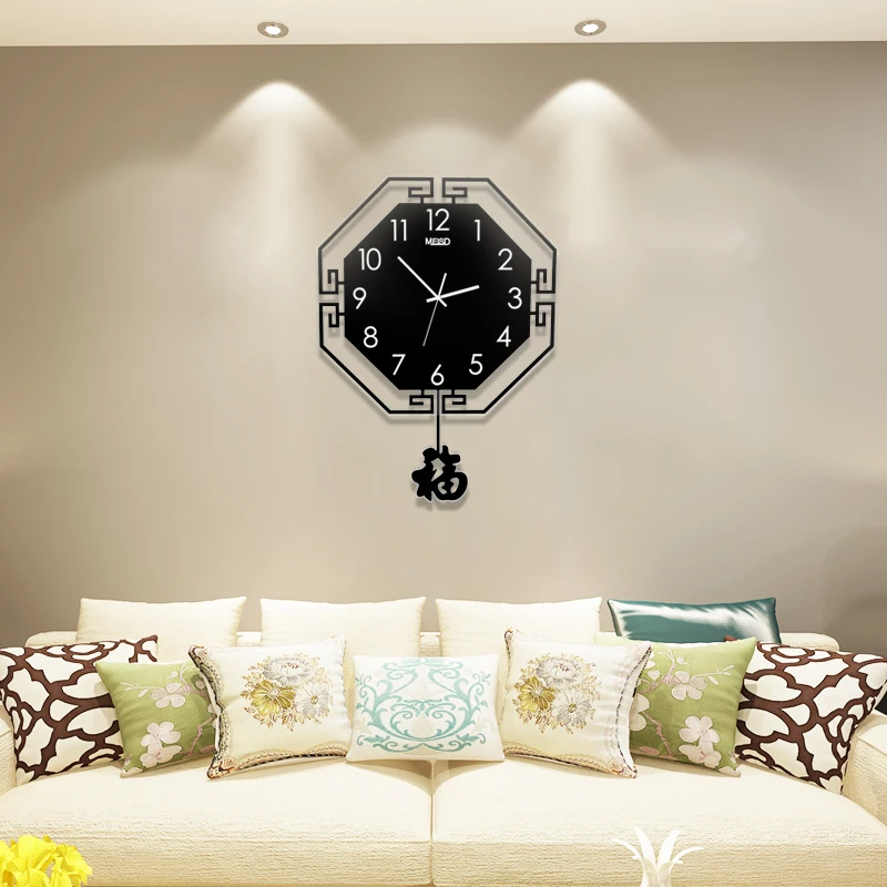 Креативные цифровые маятниковые настенные часы 3D современный дизайн большие