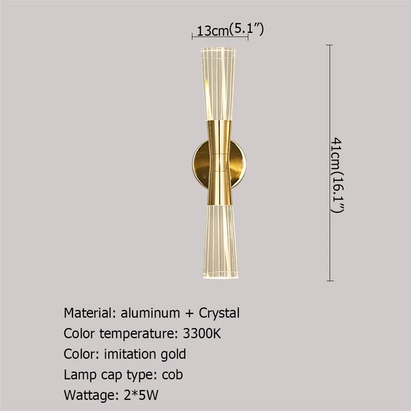 OUFULA домашние настенные светильники Хрустальный светодиодный настенный