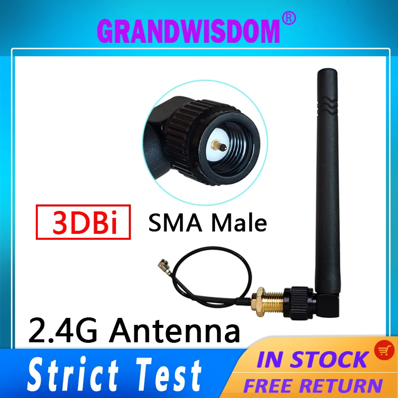 

2.4ghz Antenna 3dbi SMA Male wifi antene 2.4G Aerials 2.4 Ghz antenne SMA Plug Connector wi fi Antena wi-fi antennas for router
