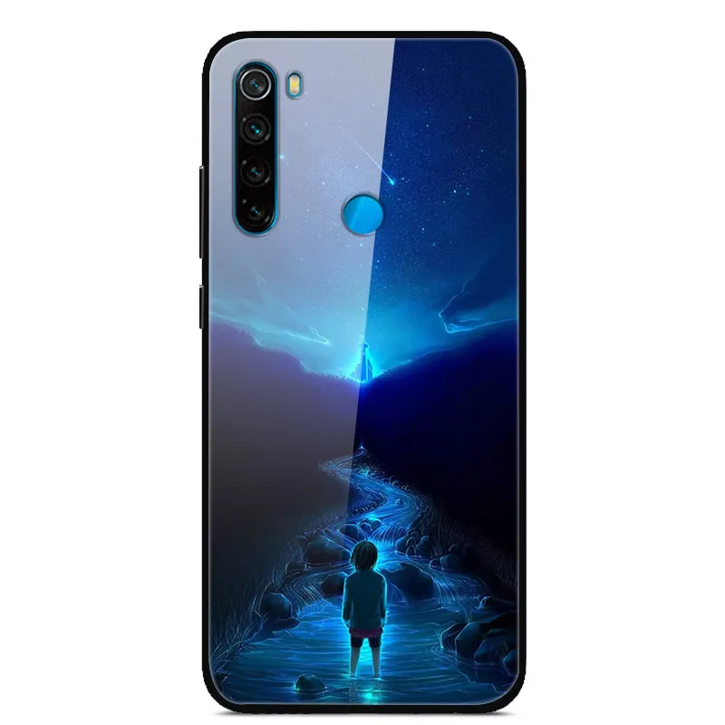 23 Для Xiaomi Redmi Note 8 T чехол из закаленного стекла жесткий чехол для телефона для Xiaomi Redmi Note 8 T Задняя крышка Redmi Note8T 8 T мягкий бампер - Color: 23