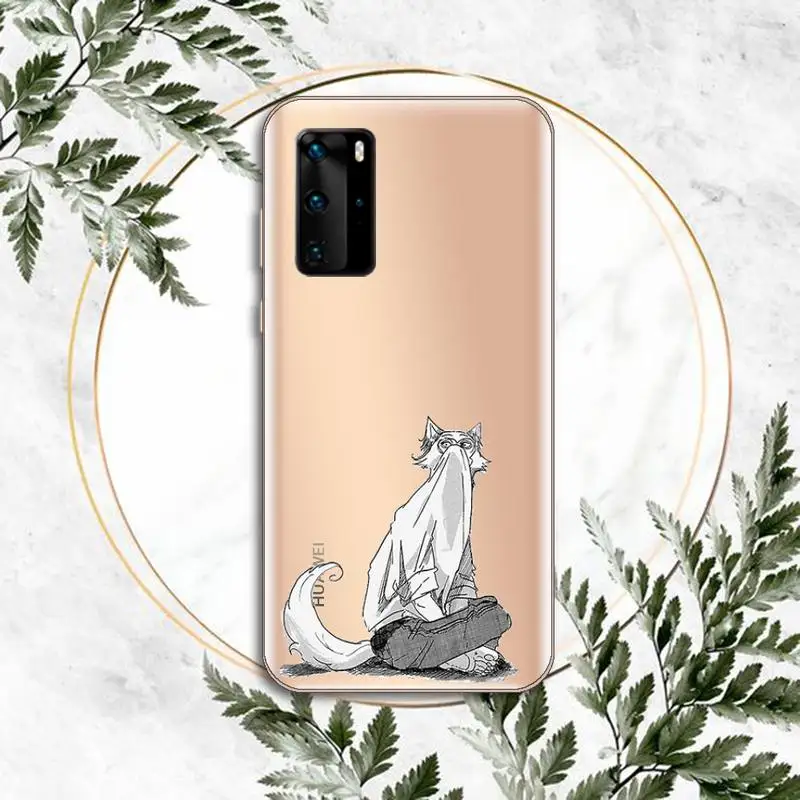 

beastars animal creazy music Phone Case Transparent for huawei P 40 30 20 lite pro smart 2019 honor 8X 10i 10 cover