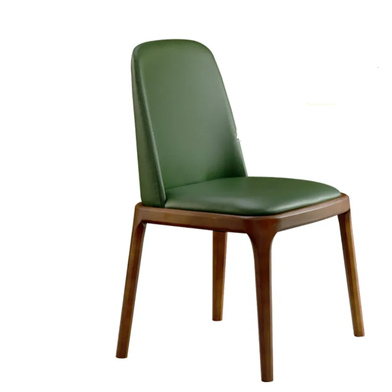 Обеденный стул Скандинавское твердое дерево домашний ресторан со спинкой
