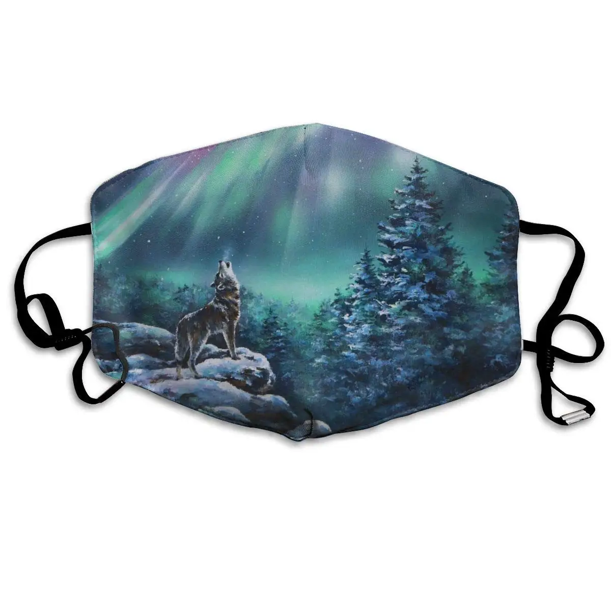 

Mouth Mask Colorful The Night Wolf Print Masks - Breathable Adjustable Windproof Mouth-Muffle, Camping Running for Women and Men