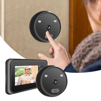 r11 2 4 inch digital doorbell ir night vision peephole door eye viewer camera led flash home cordless smart door bell