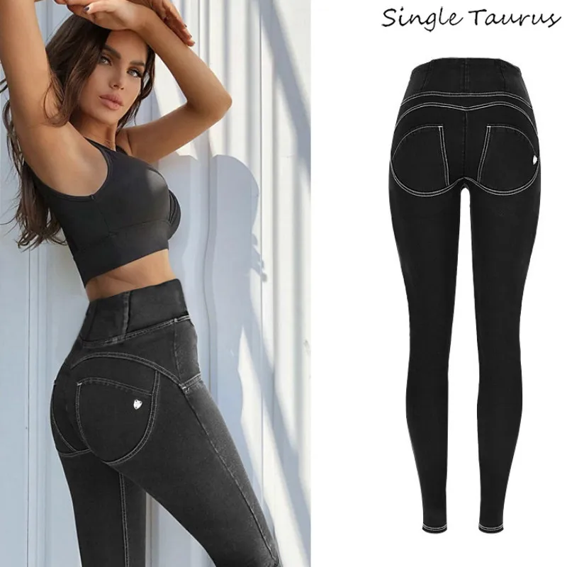 Женские джинсовые брюки с эффектом пуш-ап модные облегающие джинсы со значками