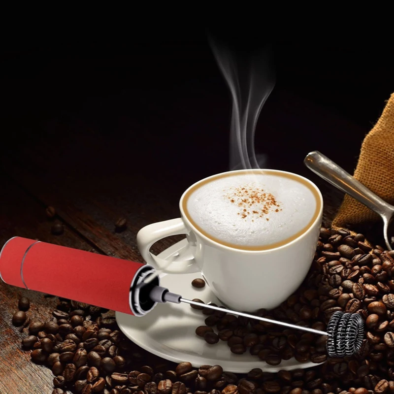 

Electric 2 Whisk Hand Milk Foamer Kitchen Mixer Coffee Egg Beater