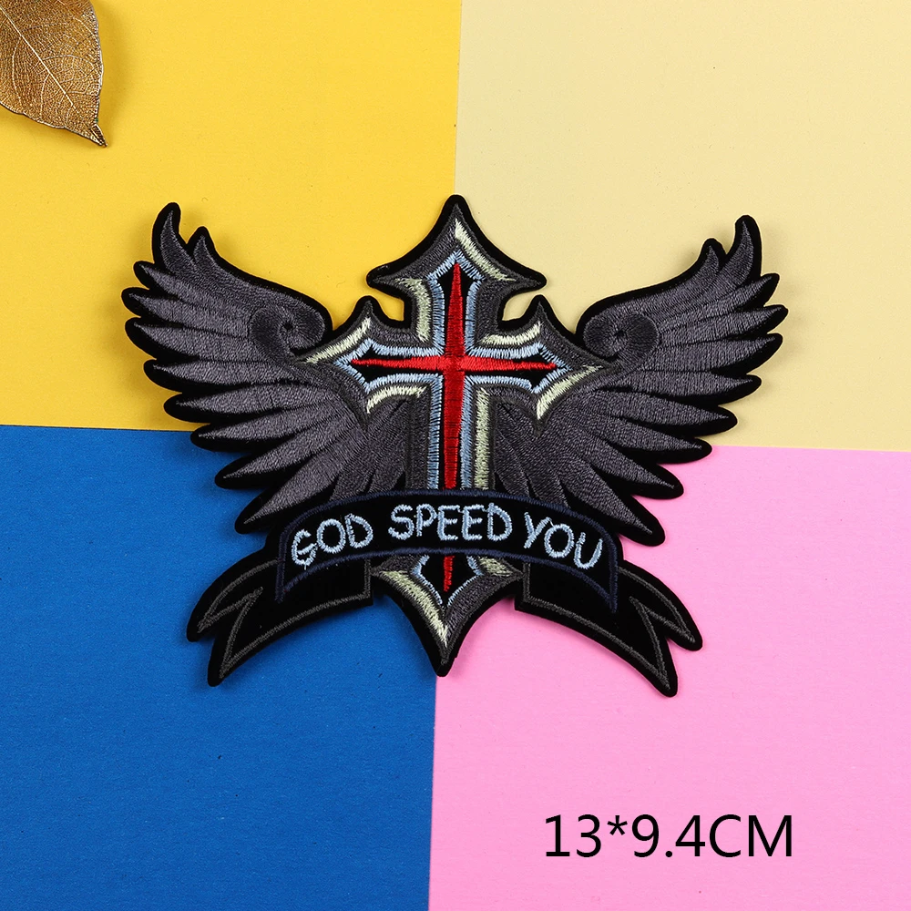 Панк Стиль орел с буквенным принтом Щенячий патруль Live ездить и вышивкой череп