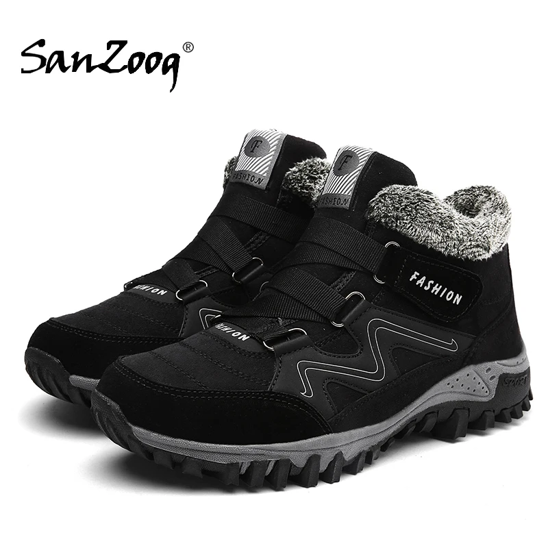 Winter Men Women Low Outdoor Ankle Boots Snow Shoes Plush Warm Botines Hombre Mujer Bottine Homme Size 34-48