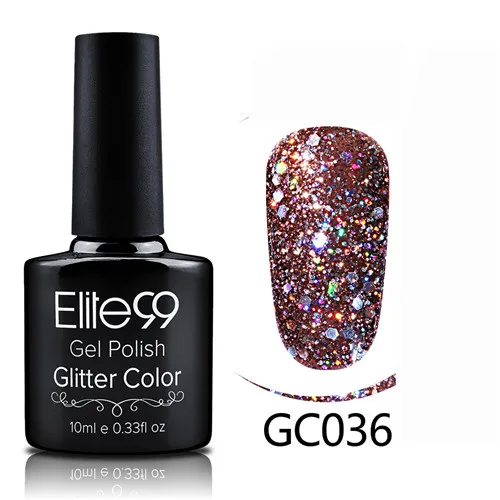 GC036 Elite99 гибридные Лаки гель лак для ногтей набор Гель-лак с блестками Живопись ногтей искусство поли УФ гель лак Топ базовый праймер для маникюра - Color: GC036