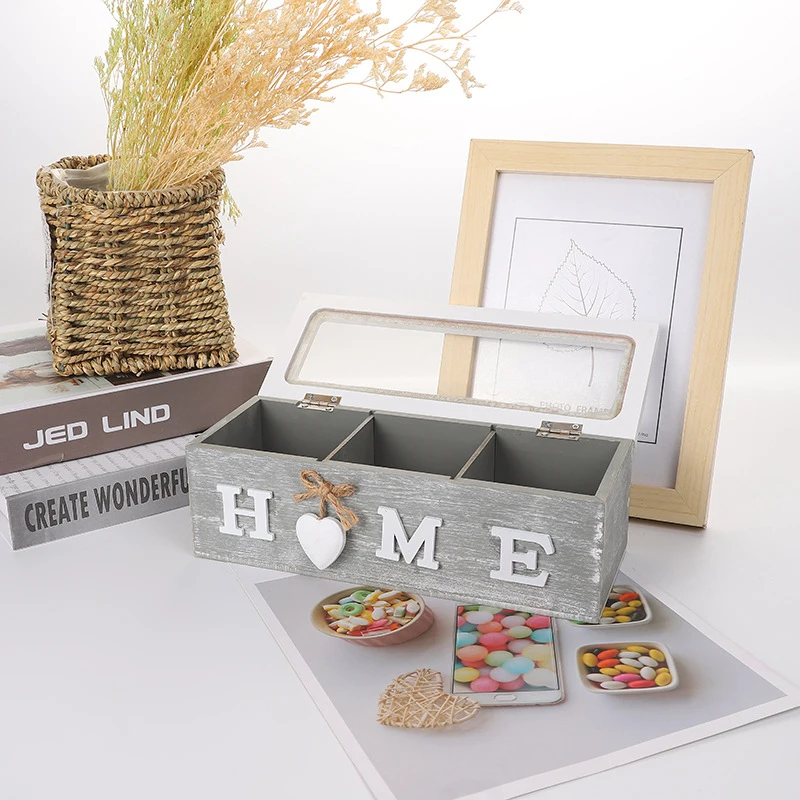

Wooden Jewelry Storage Box Living Room Table Top Tissue Box Creative Transparent Lid Storage Box Dustproof Storage Box with Lid