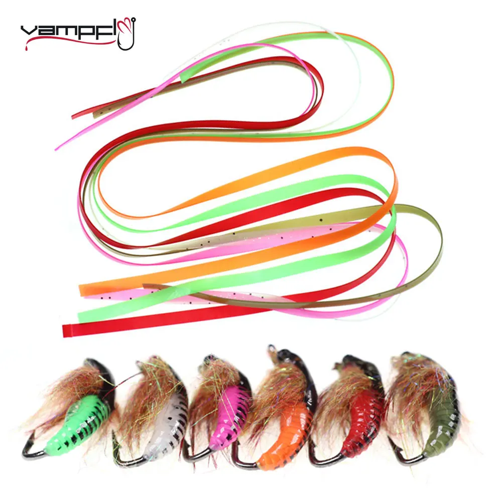 

Vampfly 10pcs/bag 3mm Fishing Flies Body Wrap Skin Material For Knitting/Tying Caddis Pupa Worm Larvae / Czech Nymph Scud Flies