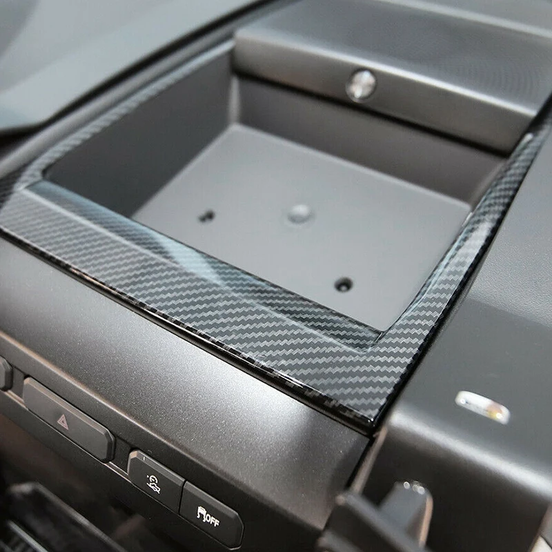 

Carbon Fiber Grain Center Console Dashboard Navigation Switch Panel Decor Cover Trim for 2015-2020 Ford F-150 F150