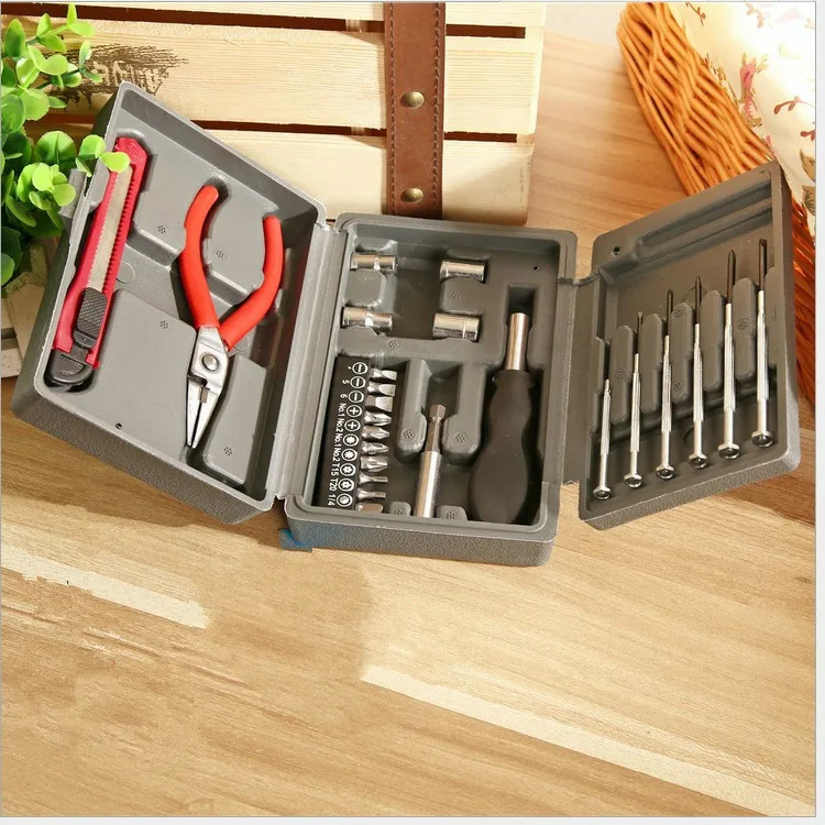 

24PC household multifunctional hardware toolbox hardware combination tool plastic combination tool box set
