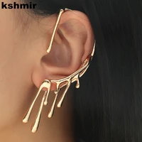 kshmir 2022 korean fashion earrings irregular lava earrings new exaggerated drop wax metal earclip birthday party earrings