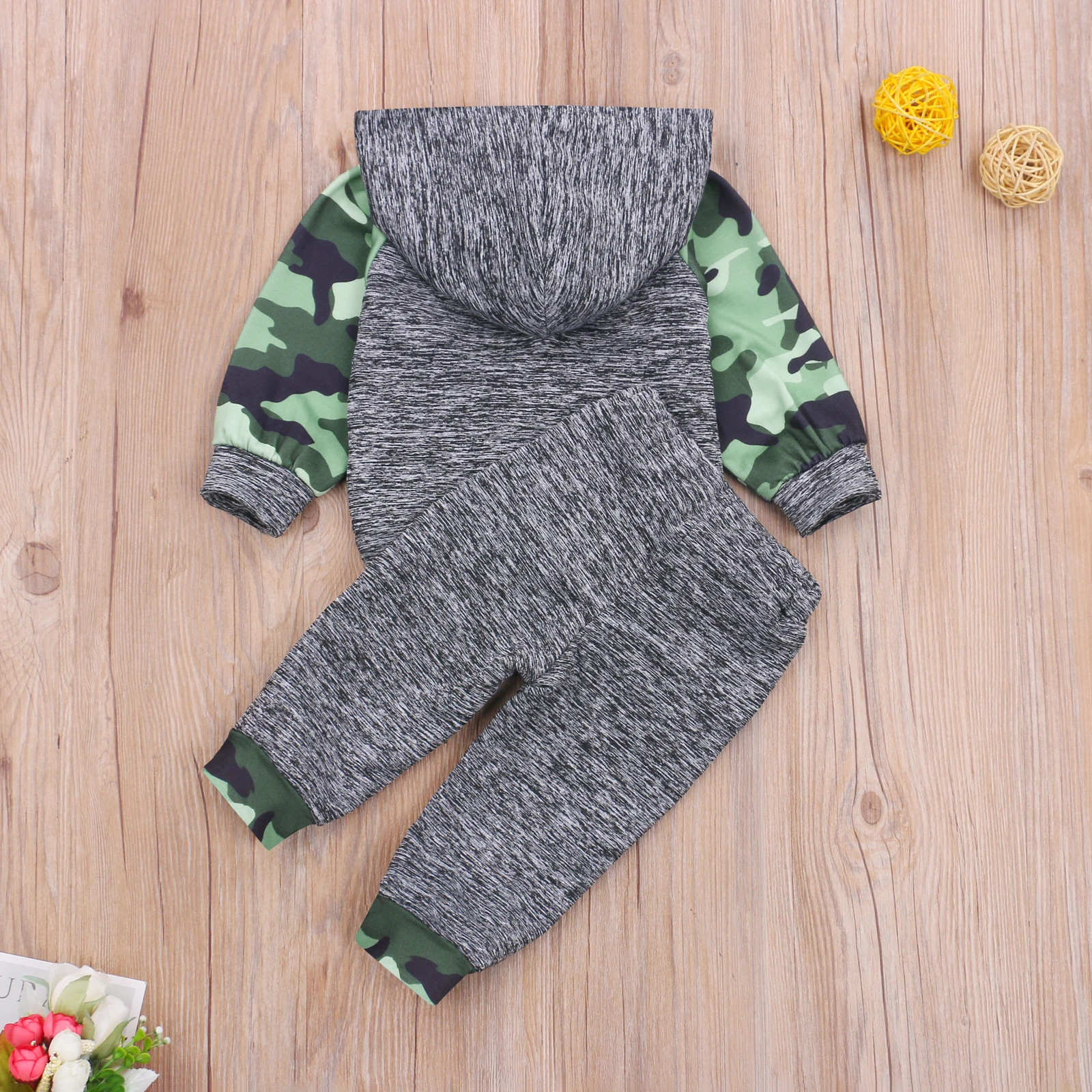 

Pudcoco 2020 Autumn 0-12M Newborn Baby Boy Girl 2Pcs Set Paper Plane Print Camo Long Sleeve Hooded Top+Trousers Toddler Outfit