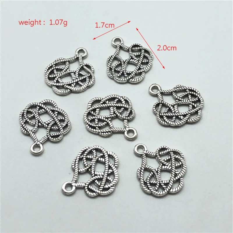 20 шт. турецкий китайский узел металлический кулон для изготовления ювелирных