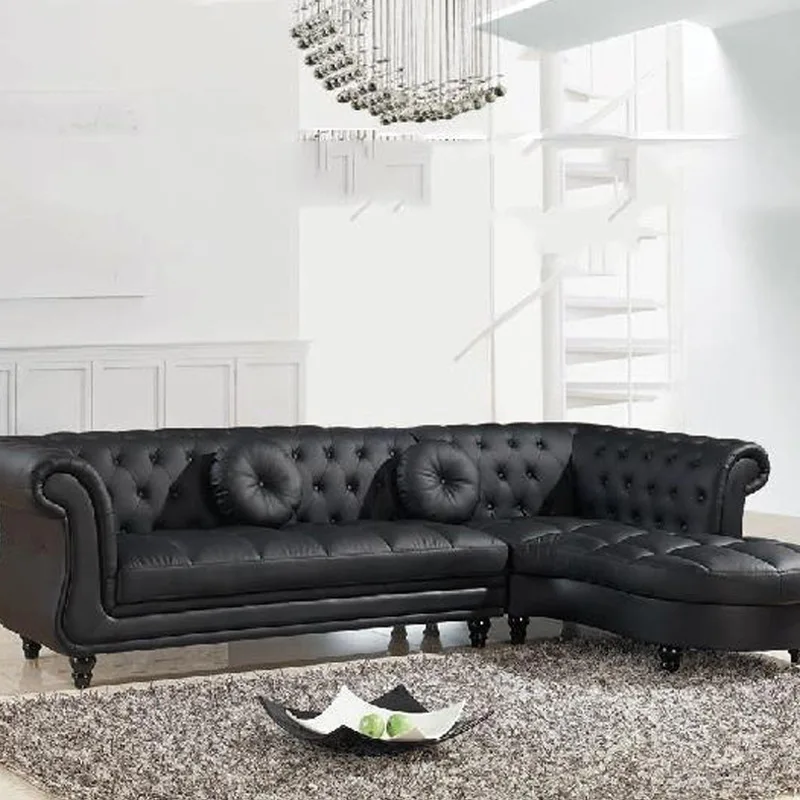 Простой белый кожаный диван в европейском стиле светильник роскошный