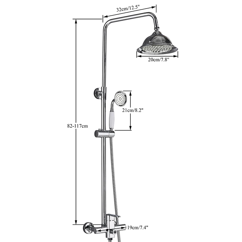 

Rozin Chrome Shower Faucet Floor prices for European Wall Mounted Bathroom Shower Mixer Taps Brass Hot Cold Water Mixer Crane
