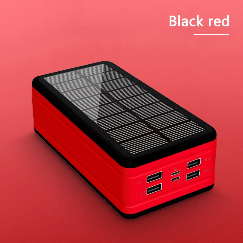 Power Bank 50000mAh Солнечное зарядное устройство для мобильного телефона Внешнее Iphone 11 XS