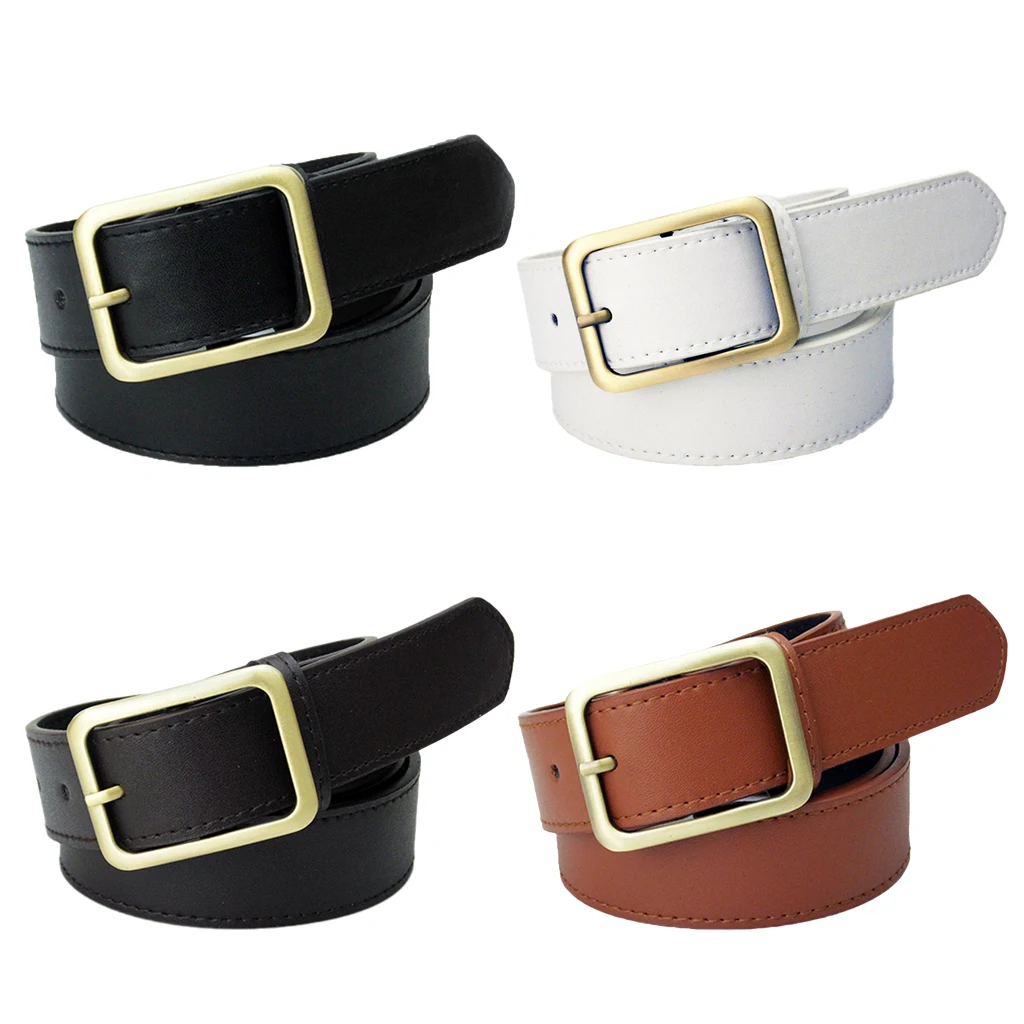 

Retro Unisex PU Leather Metal Pin Buckle Belt Formal Casual Jeans Trouser Belt Waistband Fathers' Day Gift