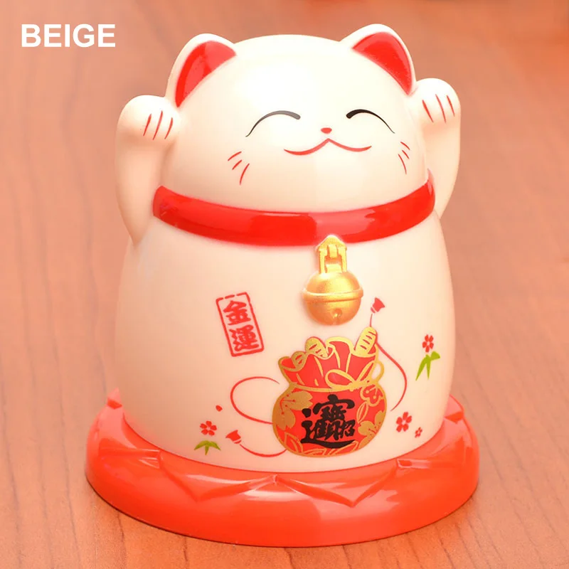 Диспенсер для зубочисток, коробка, держатель для гостиной, Китай, Lucky Cat, пластиковые коробки для хранения, бытовые кухонные аксессуары - Цвет: Бежевый