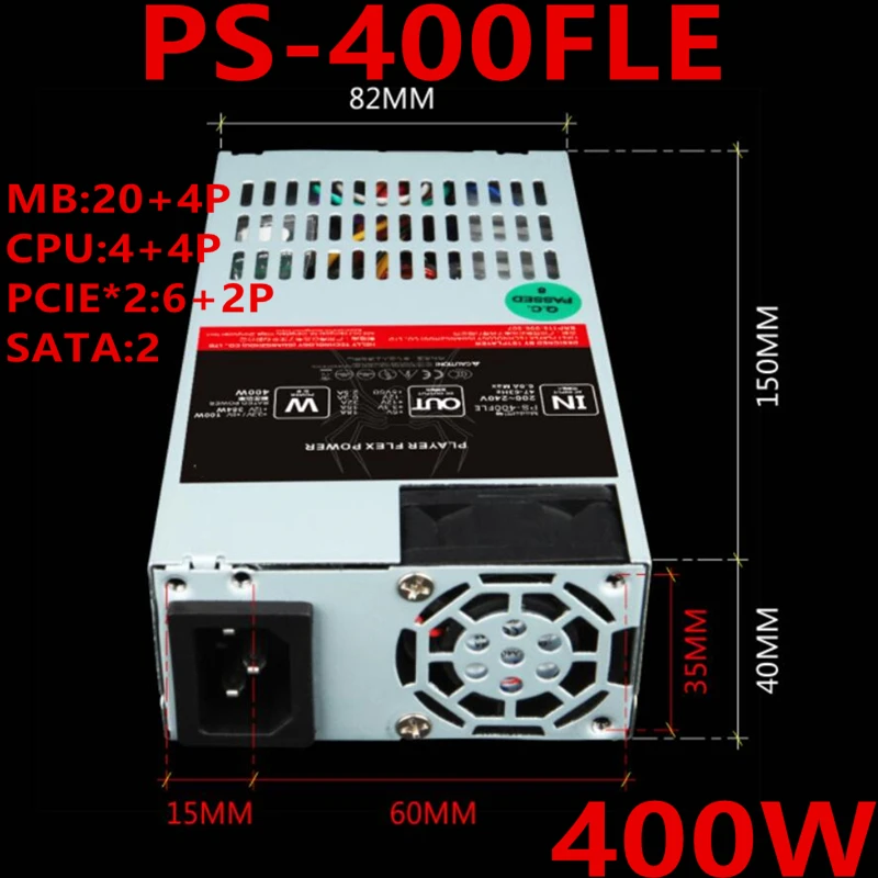 Новый оригинальный PSU для 1Stplayer HTPC ITX FLEX NAS маленький 1U S3 K39 GTX1660 400 Вт импульсный