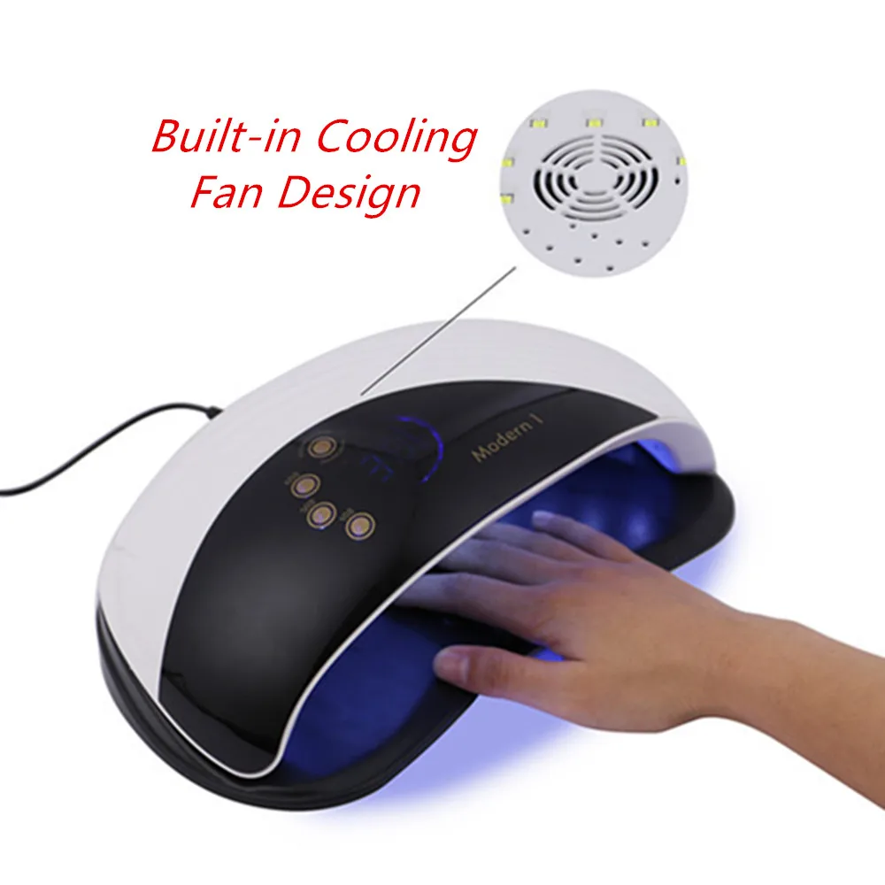 УФ светодиодный лампа для маникюра Сушилка ногтей со встроенным охлаждающим
