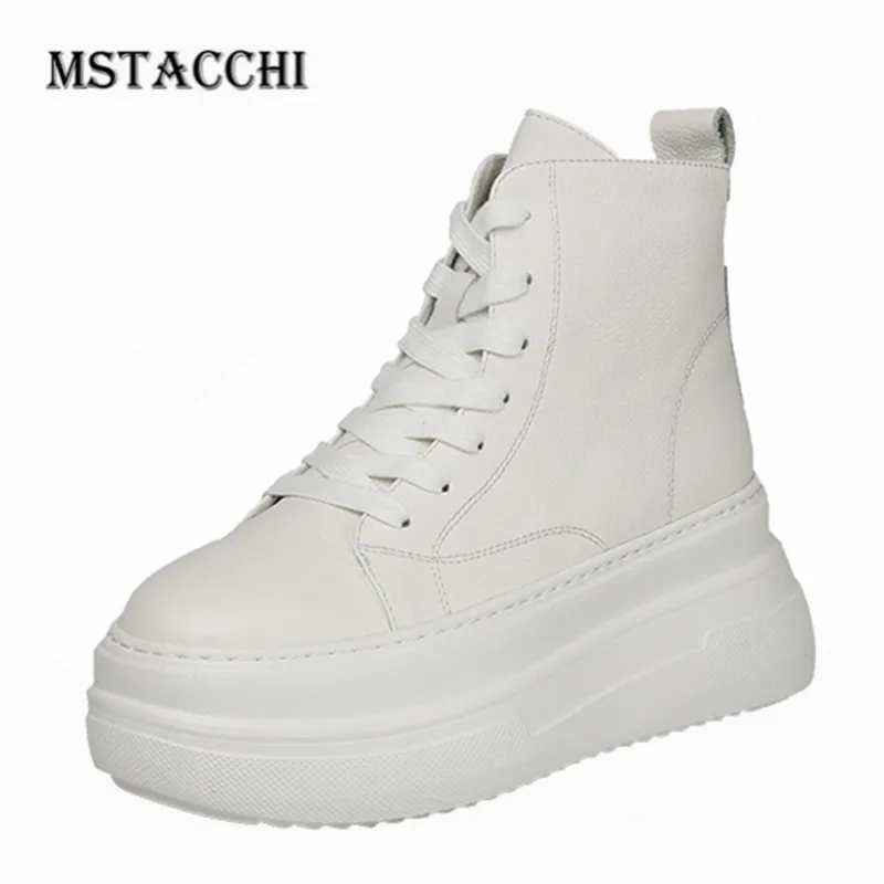 

Женские ботильоны из натуральной кожи универсальные классические легкие удобные однотонные белые ботинки мартинсы на шнуровке с круглым н...