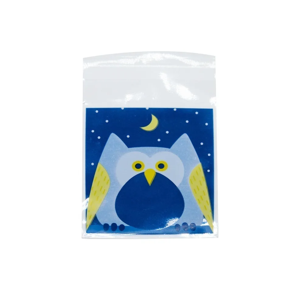 Owl 50/100 шт пластиковые конфеты и печенье само-герметизирующий пакет мультфильм Подарочная сумка для выпечки мешок для дня рождения свадьбы вечеринки ребенка душа Декор - Цвет: Owl