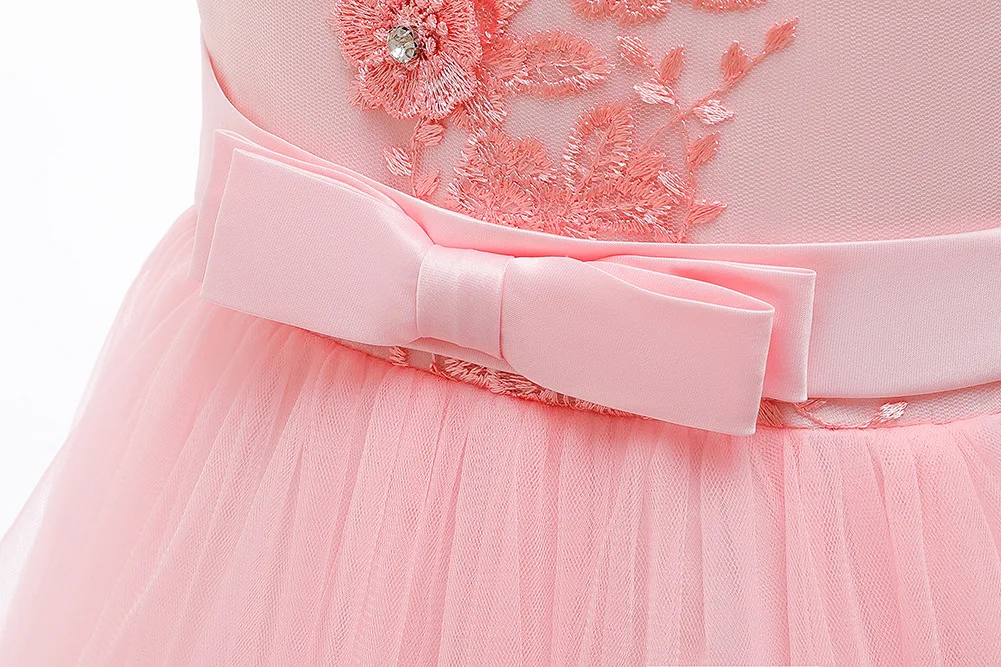 Girls Dress Princess Long Sleeve Party Wedding Evening 10 to 12 Years Lace Fluffy Elegant | Детская одежда и обувь